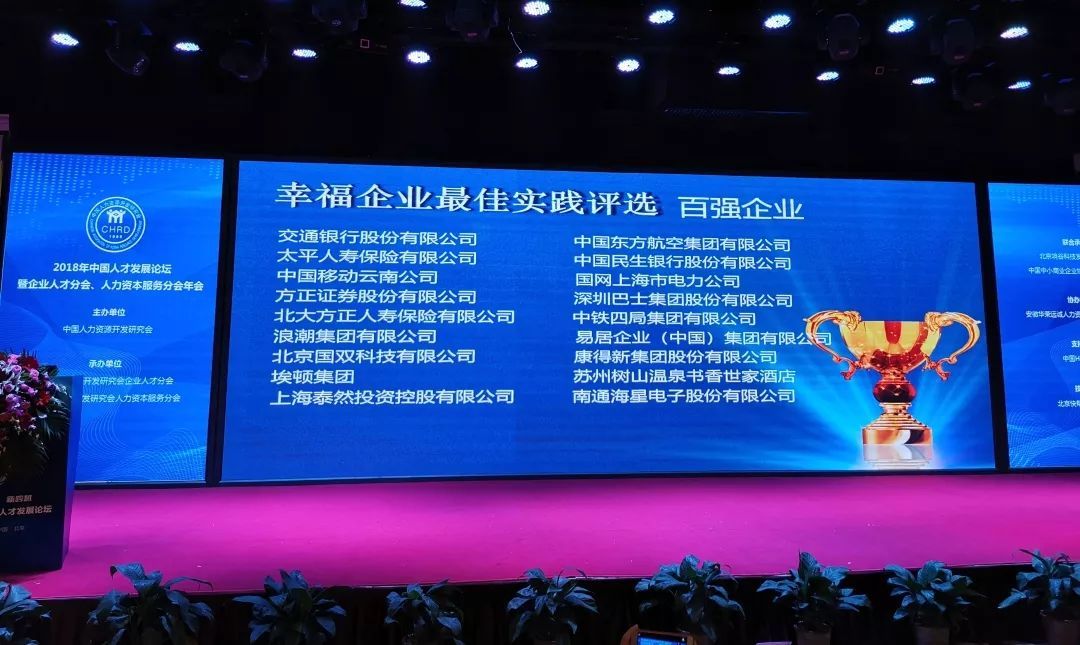 泰然榮獲“2018年中國(guó)人才發(fā)展論壇”雙項(xiàng)大獎(jiǎng)