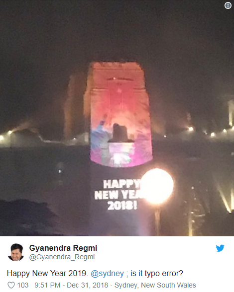 實(shí)力燒錢？悉尼跨年煙花秀耗資578萬美元 慶?！?018”【圖】